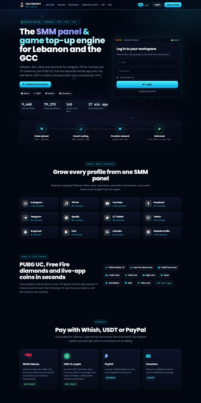 SaltiBoost website